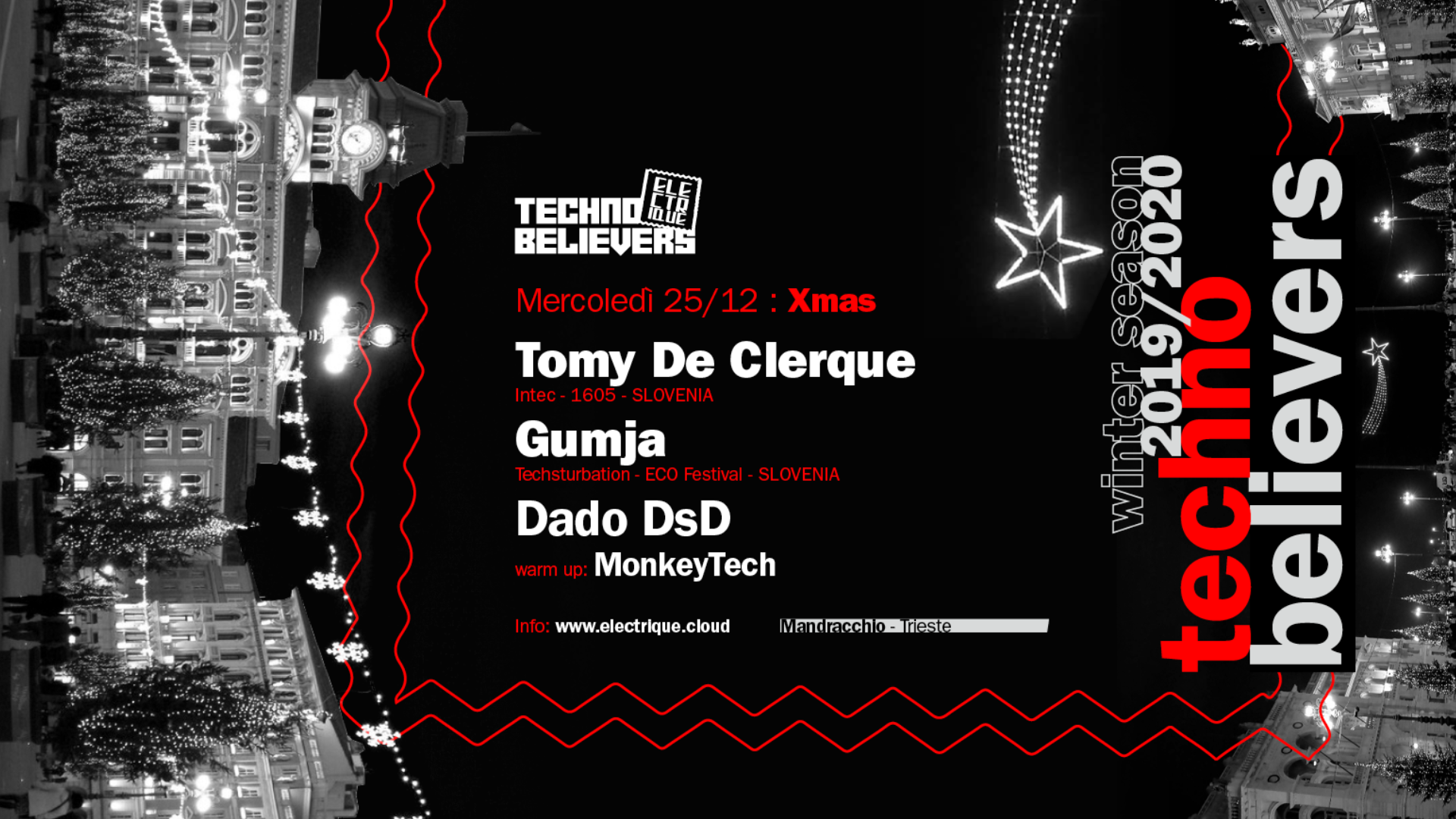 Electrique Techno Believers Xmas - w/ Tomy DeClerque & Gumja image