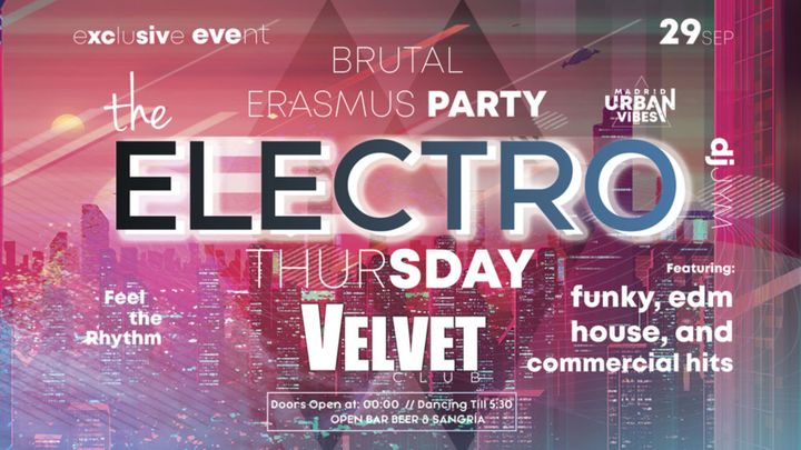 Cover for event: Electro Thursday - Velvet Club - Barra Libre