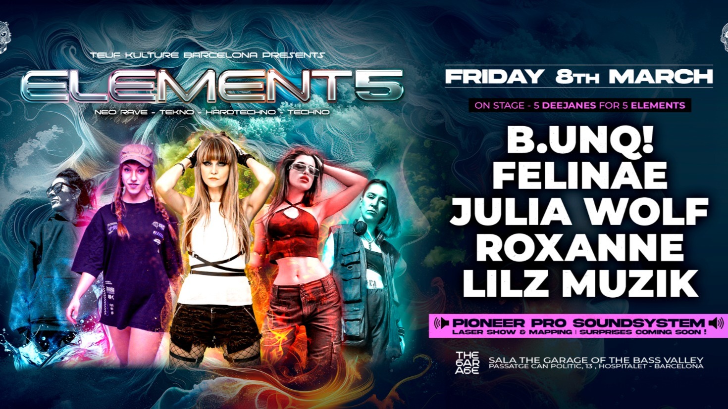 ELEMENT5 · FELINAE - B.UNQ! - JULIA WOLF - ROXANNE - LILZ MUZIK image