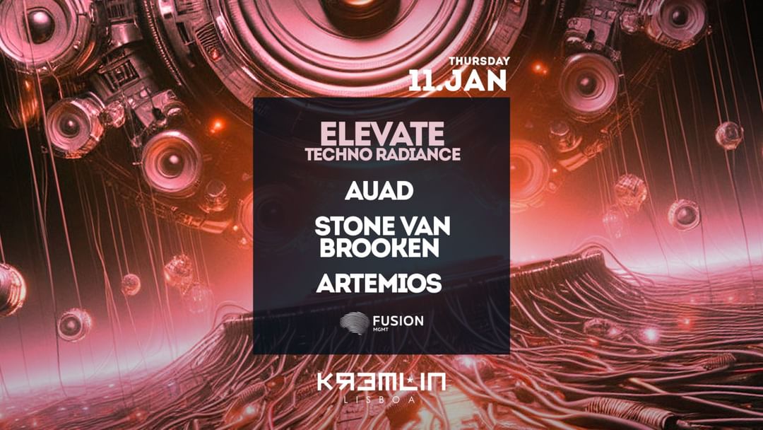 Elevate Techno Radiance - Stone Van Brooken-Eventplakat