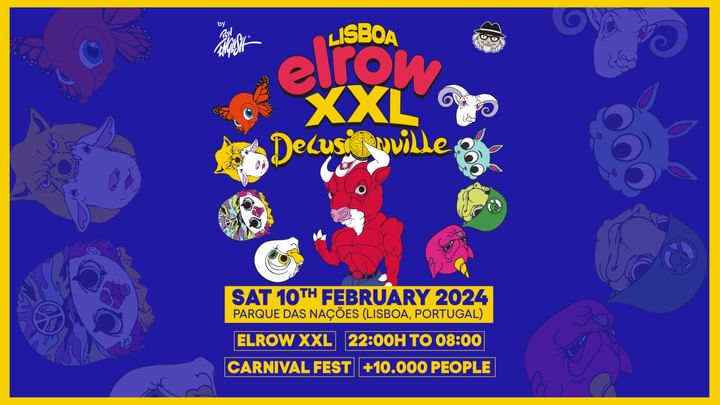 Cover for event: elrow XXL Delusionville Lisboa 2024