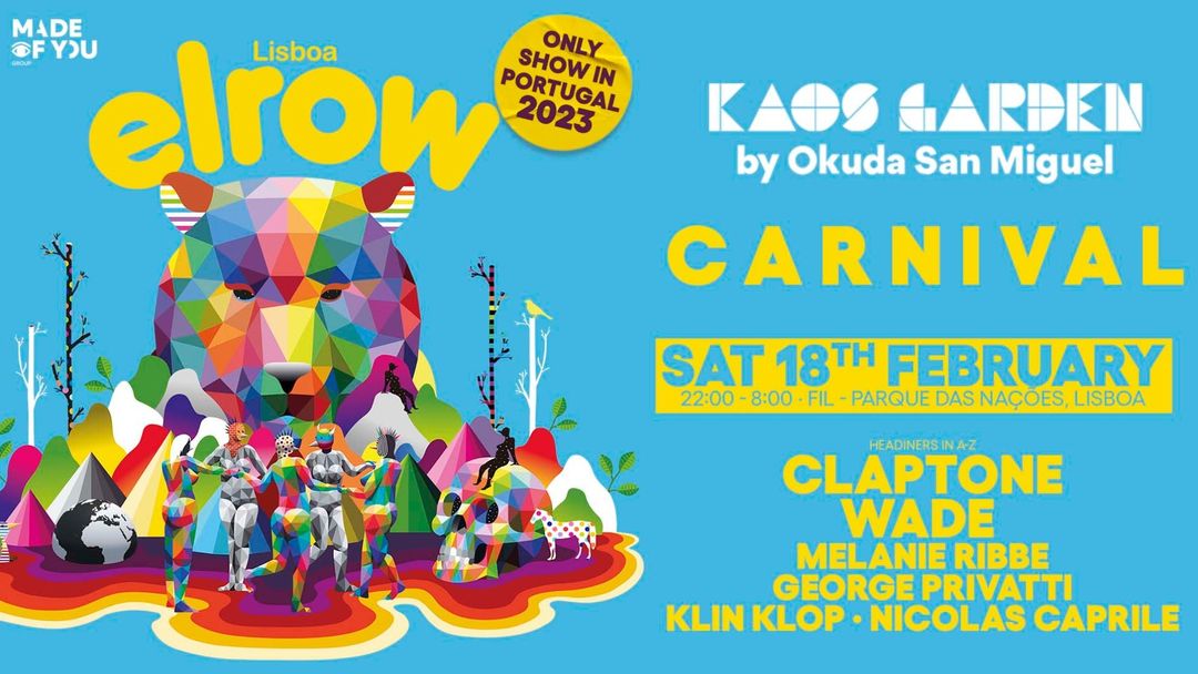 Copertina evento elrow Lisbon Carnival 2023