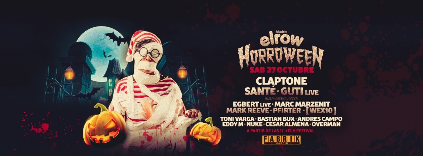 elrow Madrid: Horroween w/ Claptone, Santé & Guti LIVE image