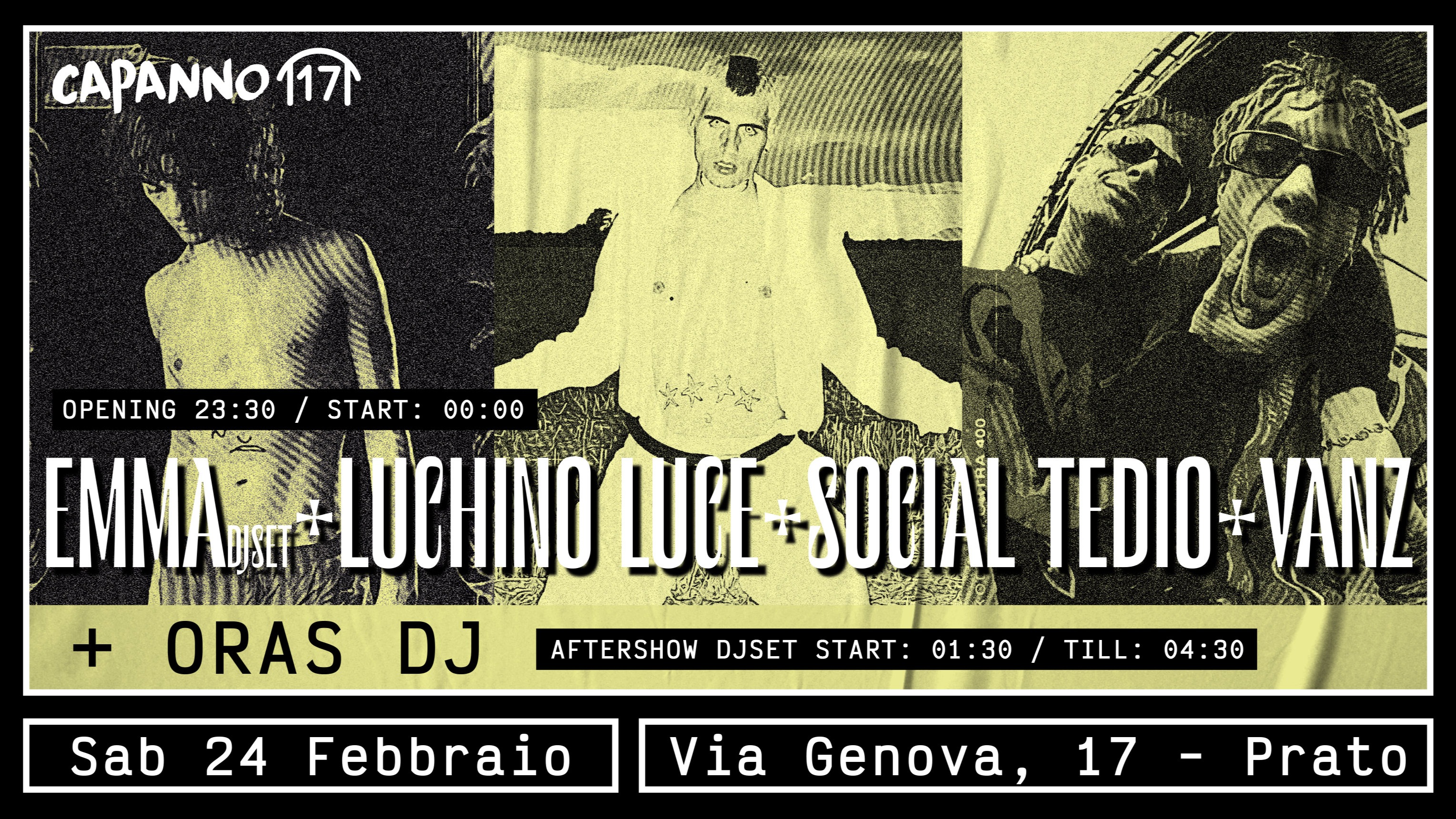 EMMA DjSet (Opening Act: Luchino Luce + Social Tedio + Vanz) + Oras DjSet - 24.02.24