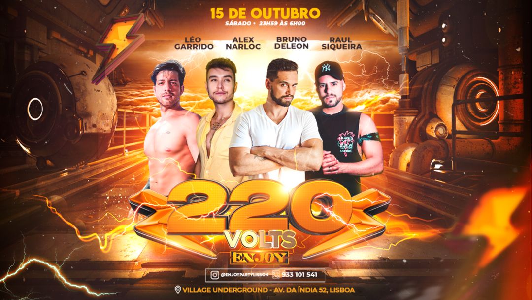 Cartel del evento ENJOY 220V 