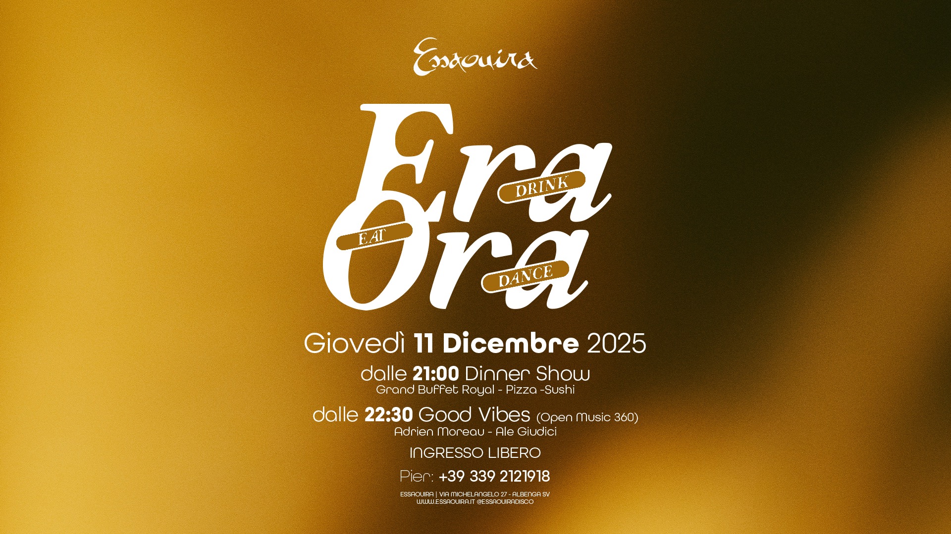 “ERA ORA”…Eat-Drink-Dance image