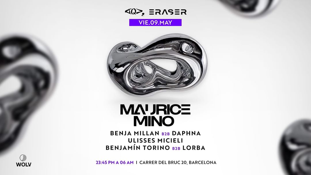 Cartel del evento ERASER X AQV 
