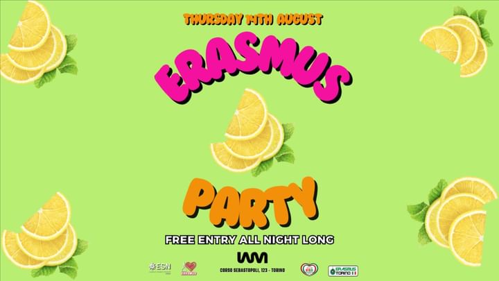 Cover for event: ERASMUS PARTY - FREE ENTRY