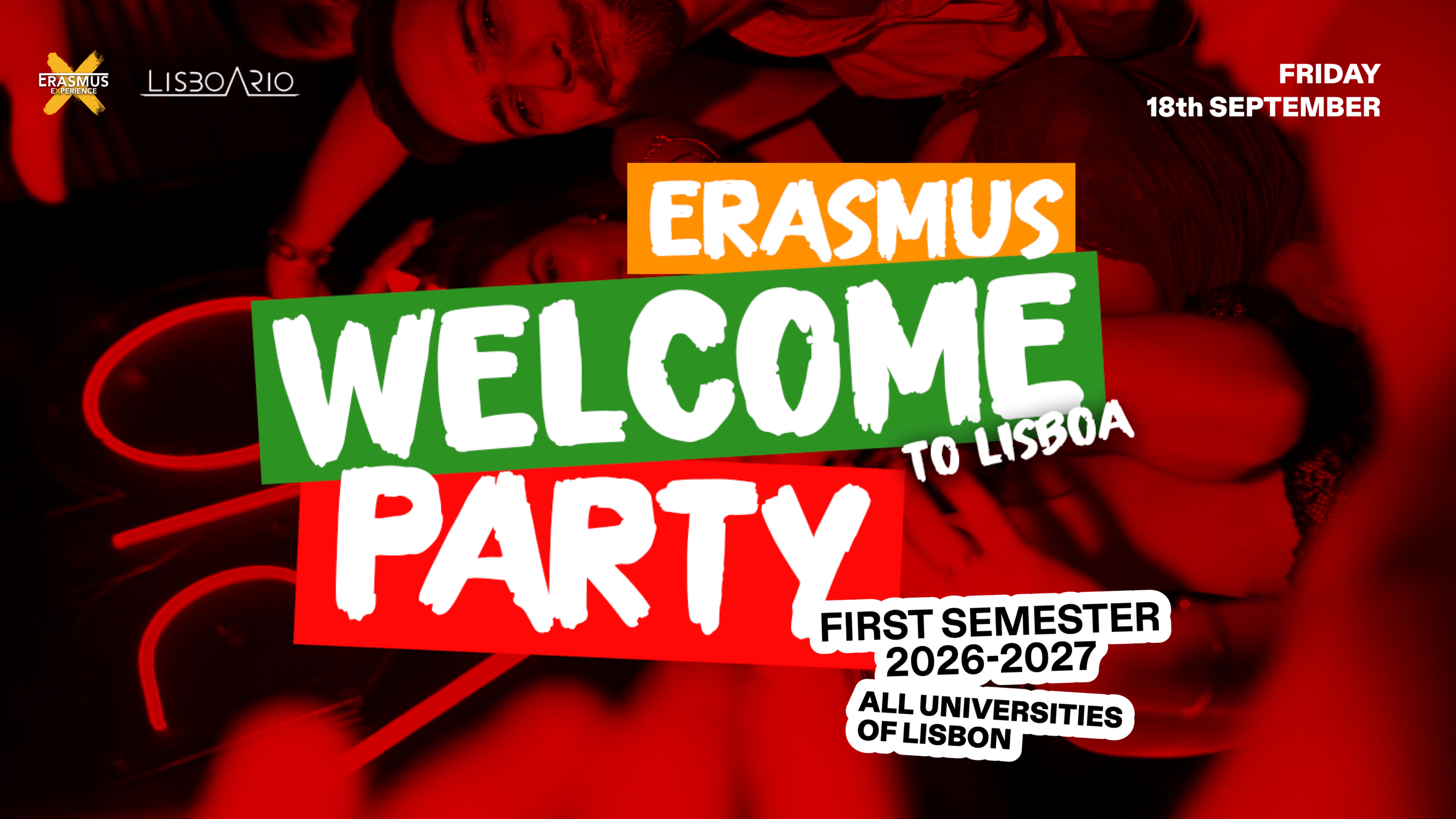 ERASMUS WELCOME PARTY 🇵🇹 2026/2027 - Erasmus Free Until 1:30am | All Universities 🎓 image
