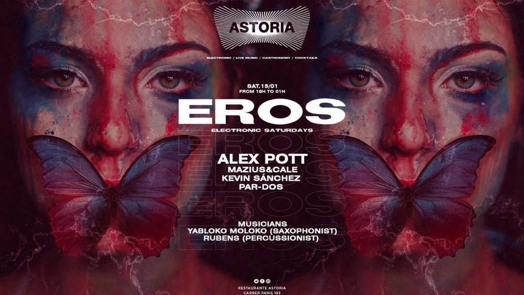 EROS pres: Electronic saturdays w/ Alex Pott (Dj's, Saxo & Percussion Live) event cover