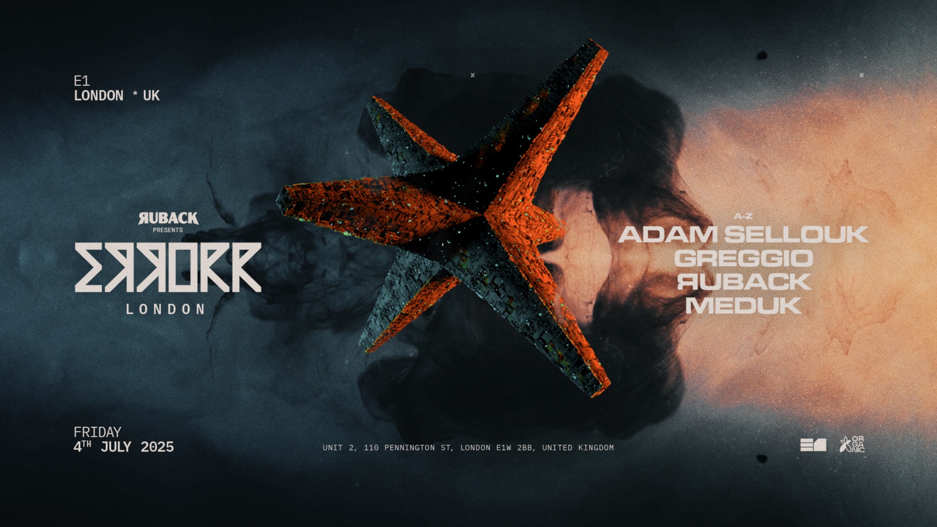 Errorr London: RUBACK, Adam Sellouk, Greggio & Meduk image