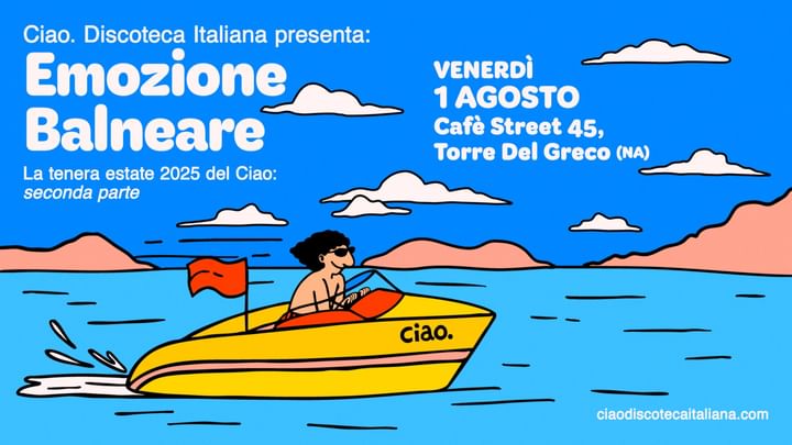 Cover for event: Estate Forever presents : Ciao.Discoteca Italiana
