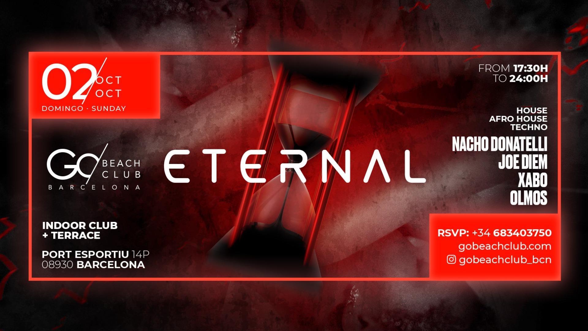 ETERNAL CLUB (17:30h - 24:00h)