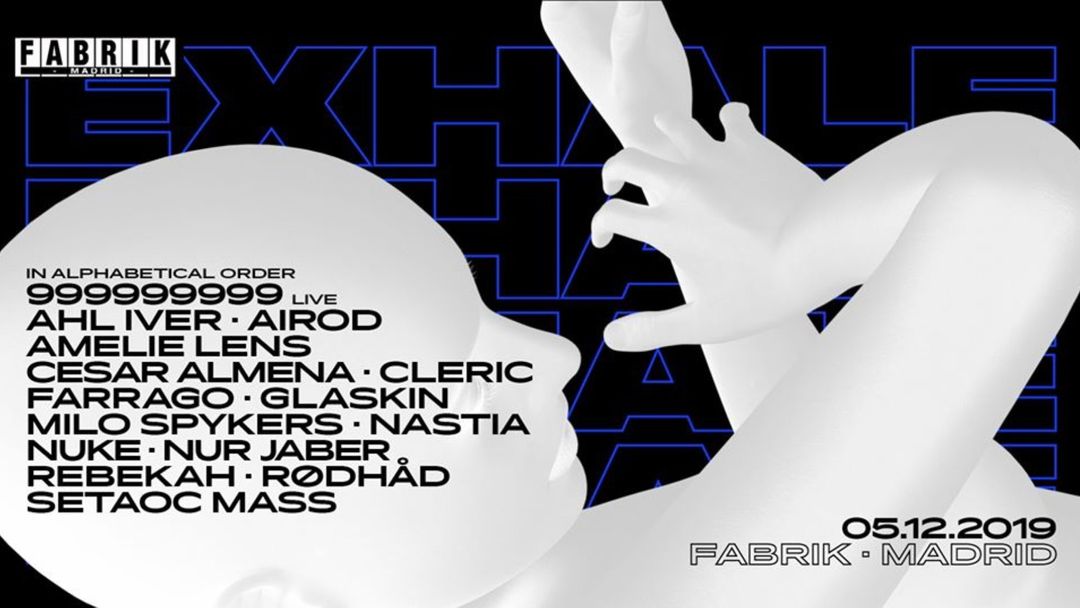 Cartel del evento Exhale Madrid by Amelie Lens