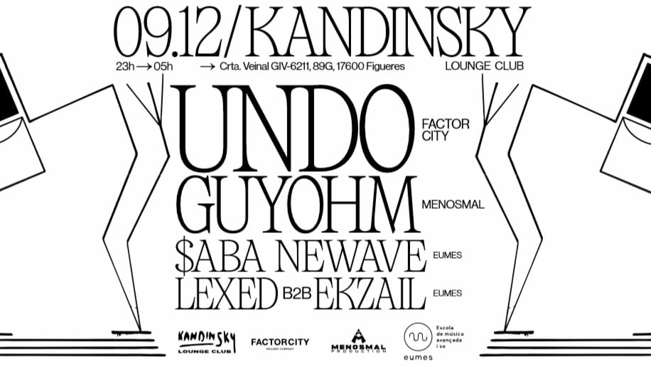 Cartell de l'esdeveniment Factor City & Menosmal @ Kadinsky Lounge Club