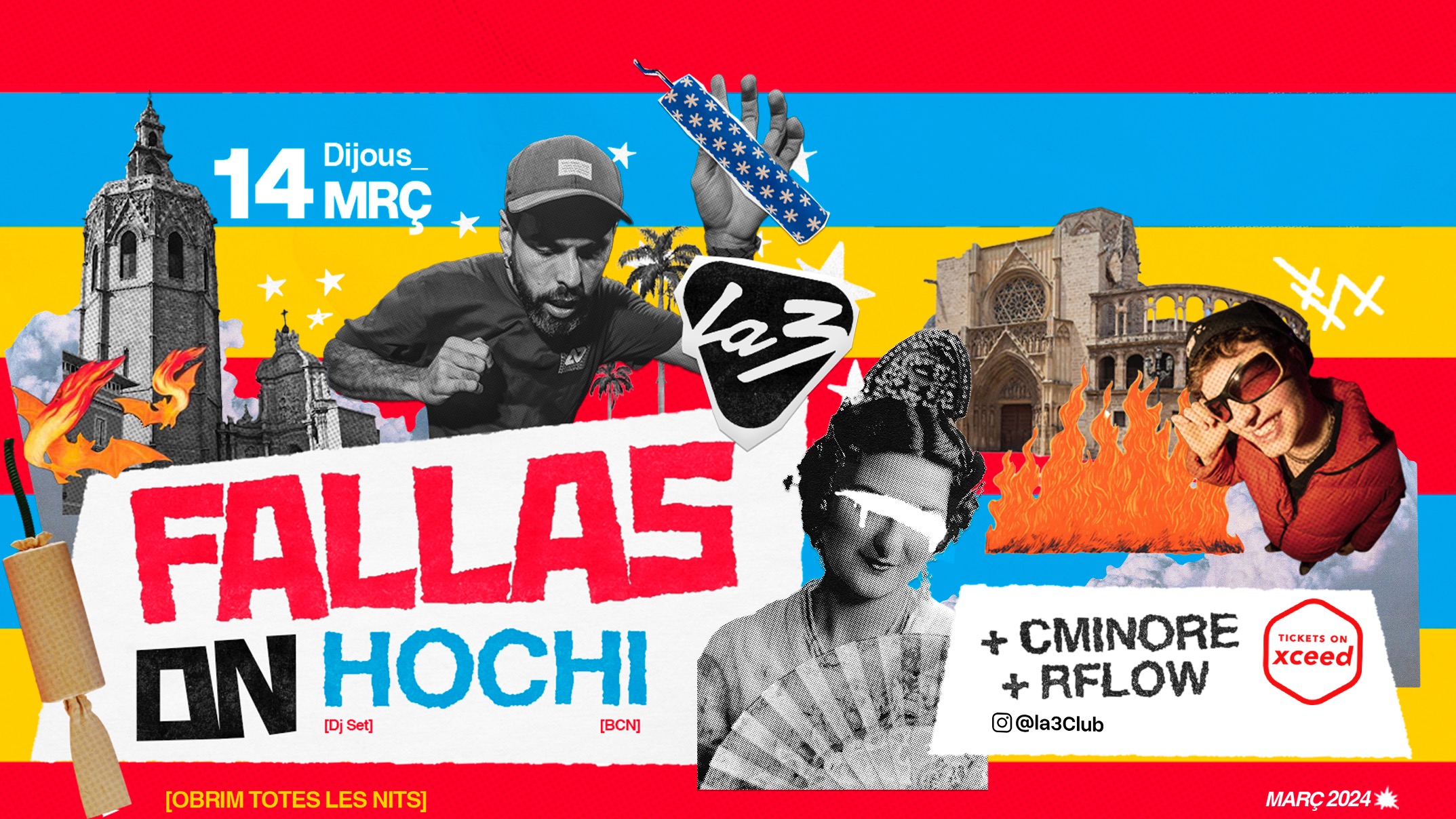 FALLAS ON!! HOCHI + CENCII + La3 Djs image