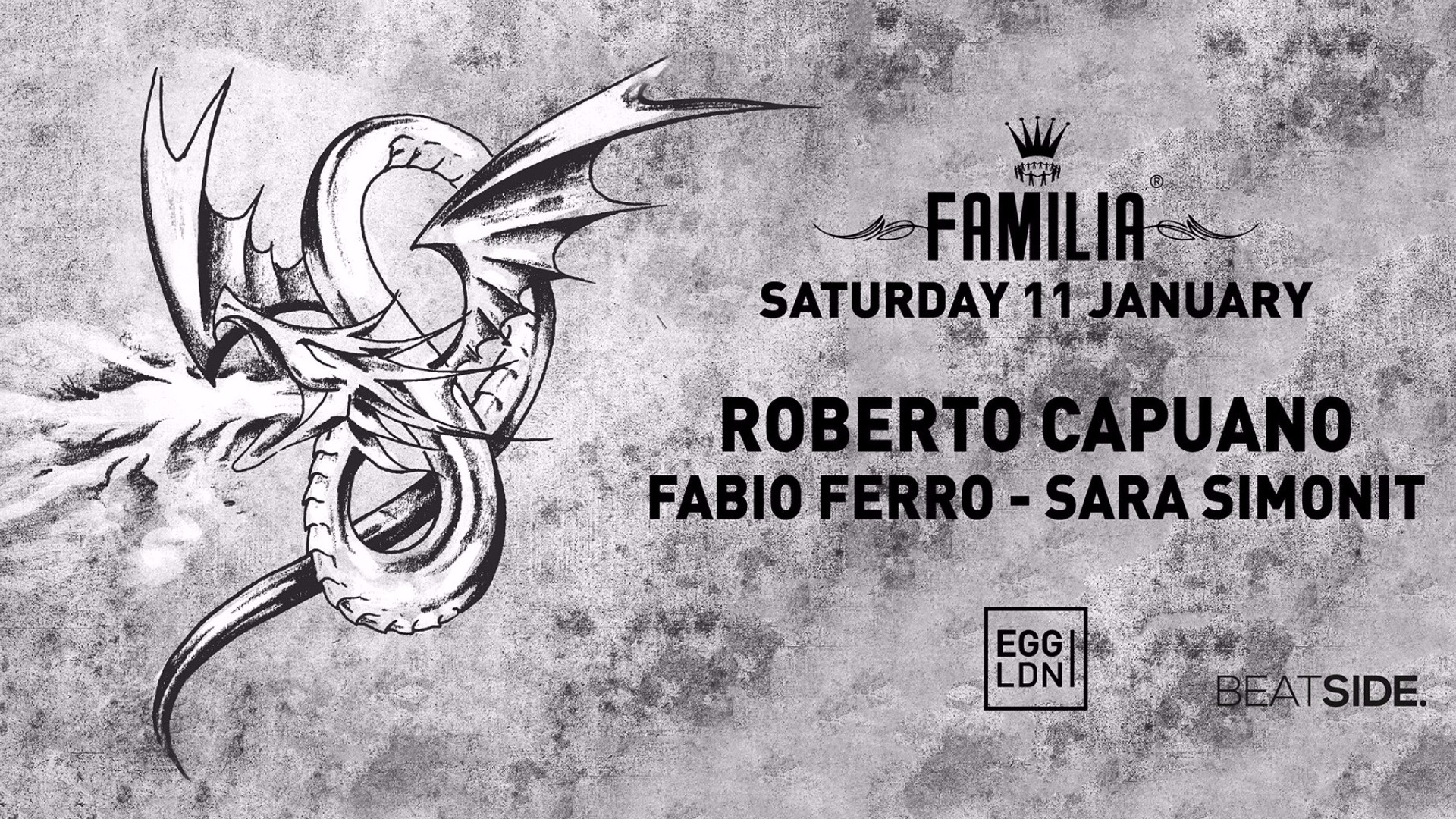 FAMILIA: PAYBACK SHOW W/ ROBERTO CAPUANO, FABIO FERRO & SARA SIMONIT image