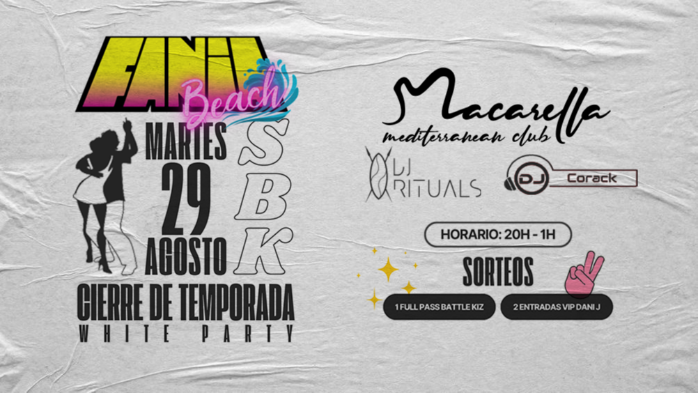 FANIA BEACH - Cierre Temporada | Salsa Bachata Kizomba "SBK" image
