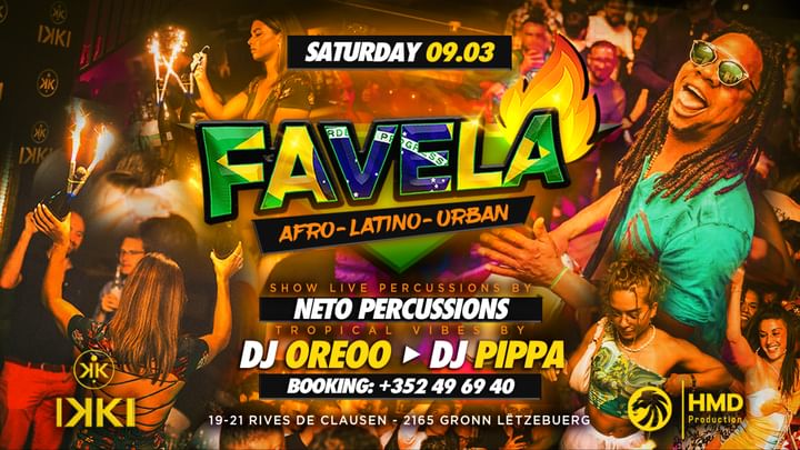 Cover for event: FAVELA - 100% LATINO - AFRO - URBAN