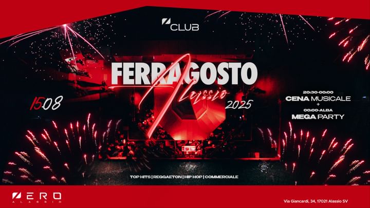 Cover for event: Ferragosto Alassio 2025 | 15.08 | Zero Club Alassio
