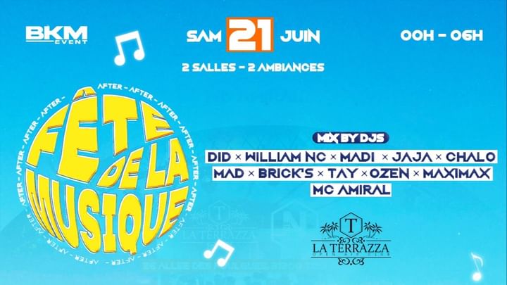 Cover for event: FÊTE DE LA MUSIQUE 2025 - SAMEDI 21 JUIN