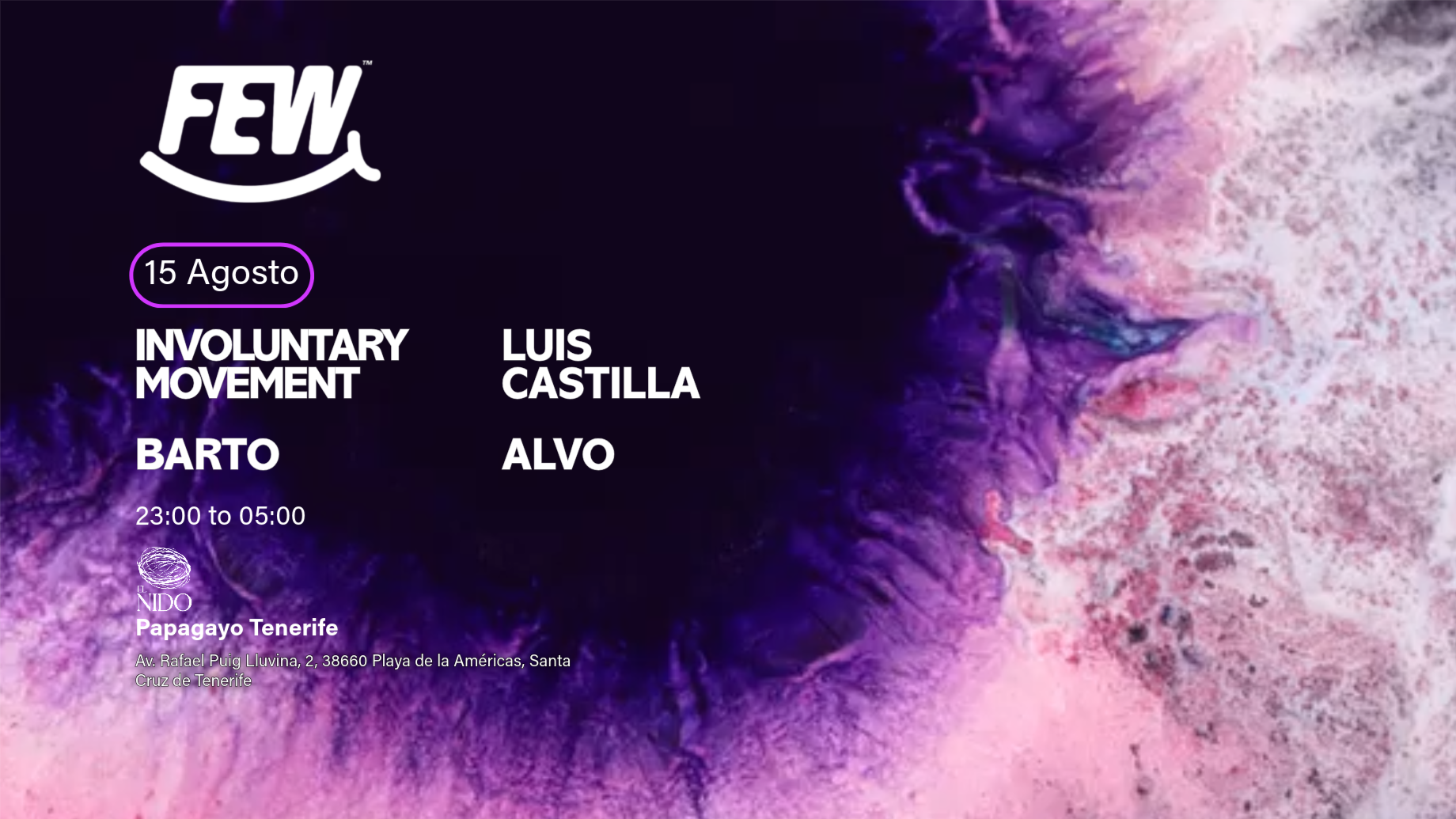 Few · Sala El Nido · Fri. 15th August 2025 image