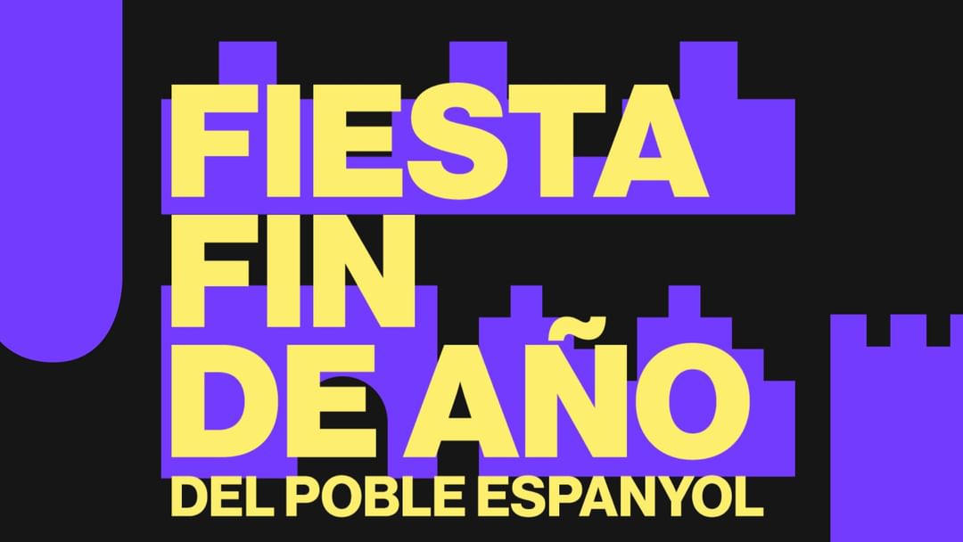 Cartel del evento Fin de año en el Poble Espanyol