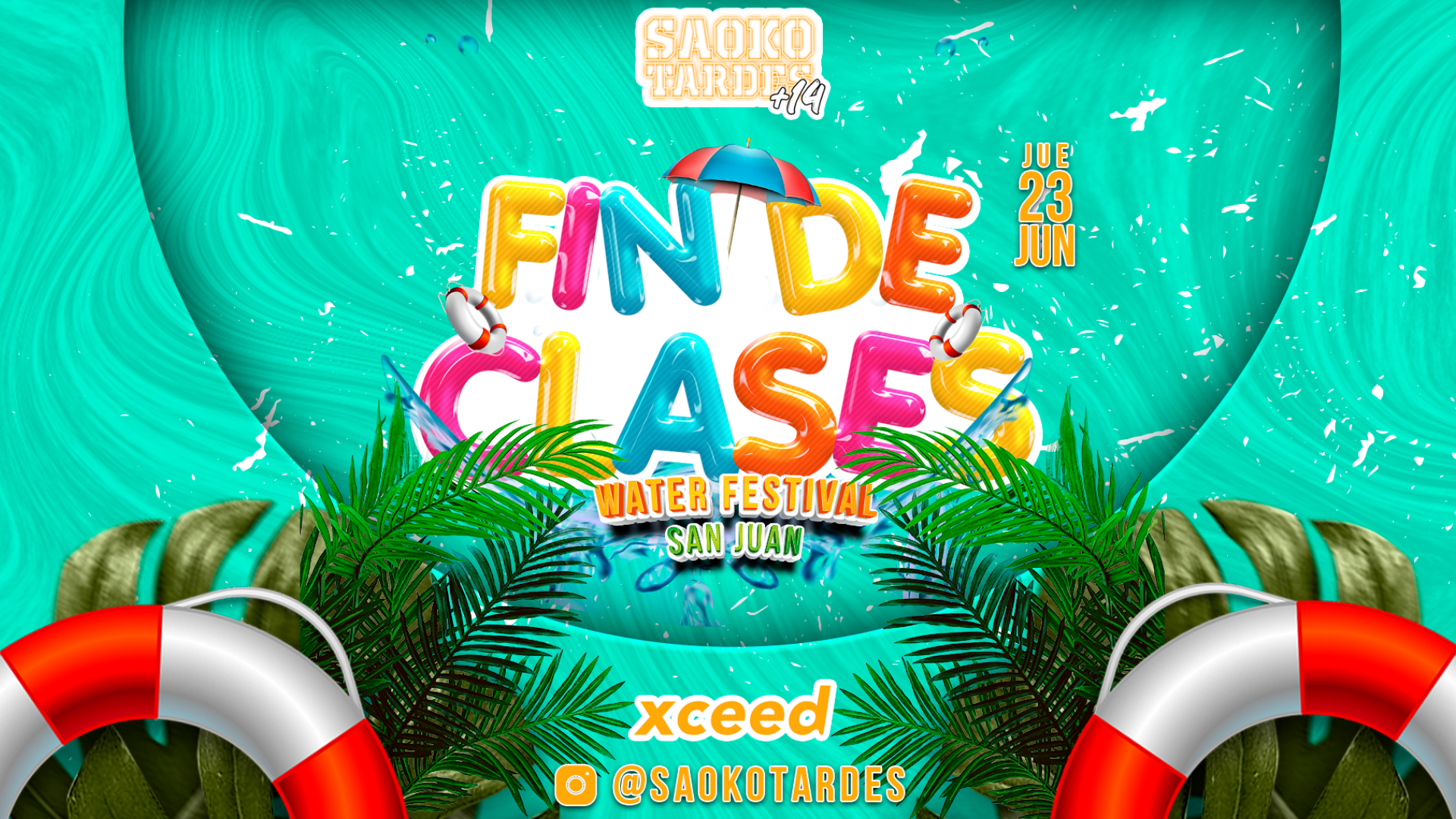 FIN DE CLASES WATER FESTIVAL SAN JUAN @ SAOKO TARDES image