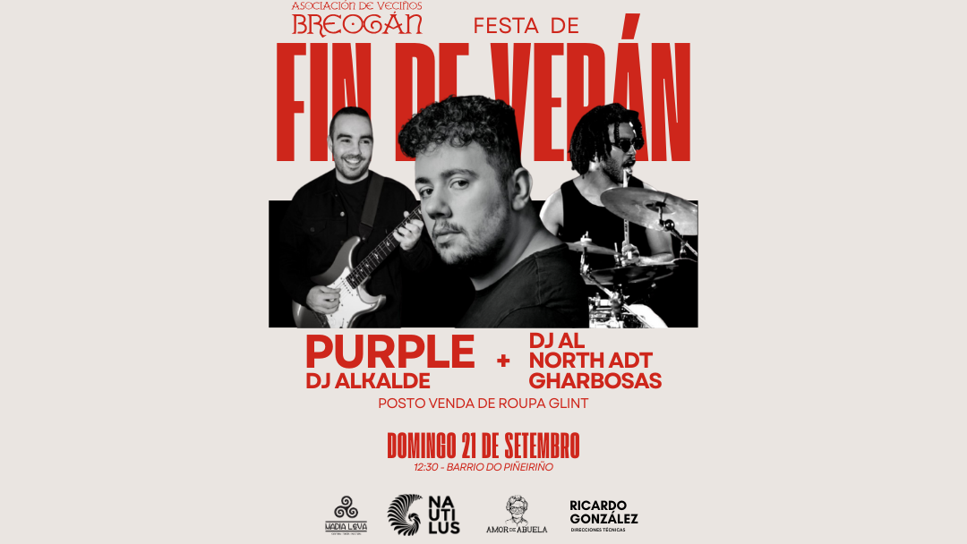 FIN DE VERÁN 2025: PURPLE, DJ AL, DJ ALKALDE, NORTH ADT & GHARBOSAS DO PIÑEIRIÑO image