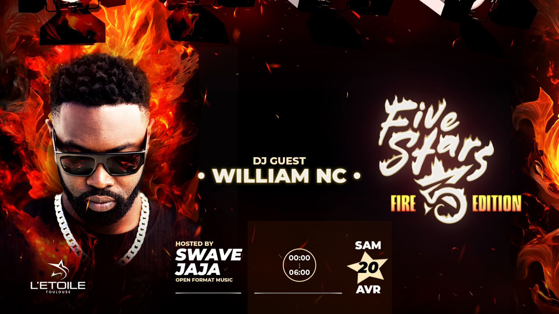 FIVE STARS Fire Edition (DJ Guest : WILLIAM NC)