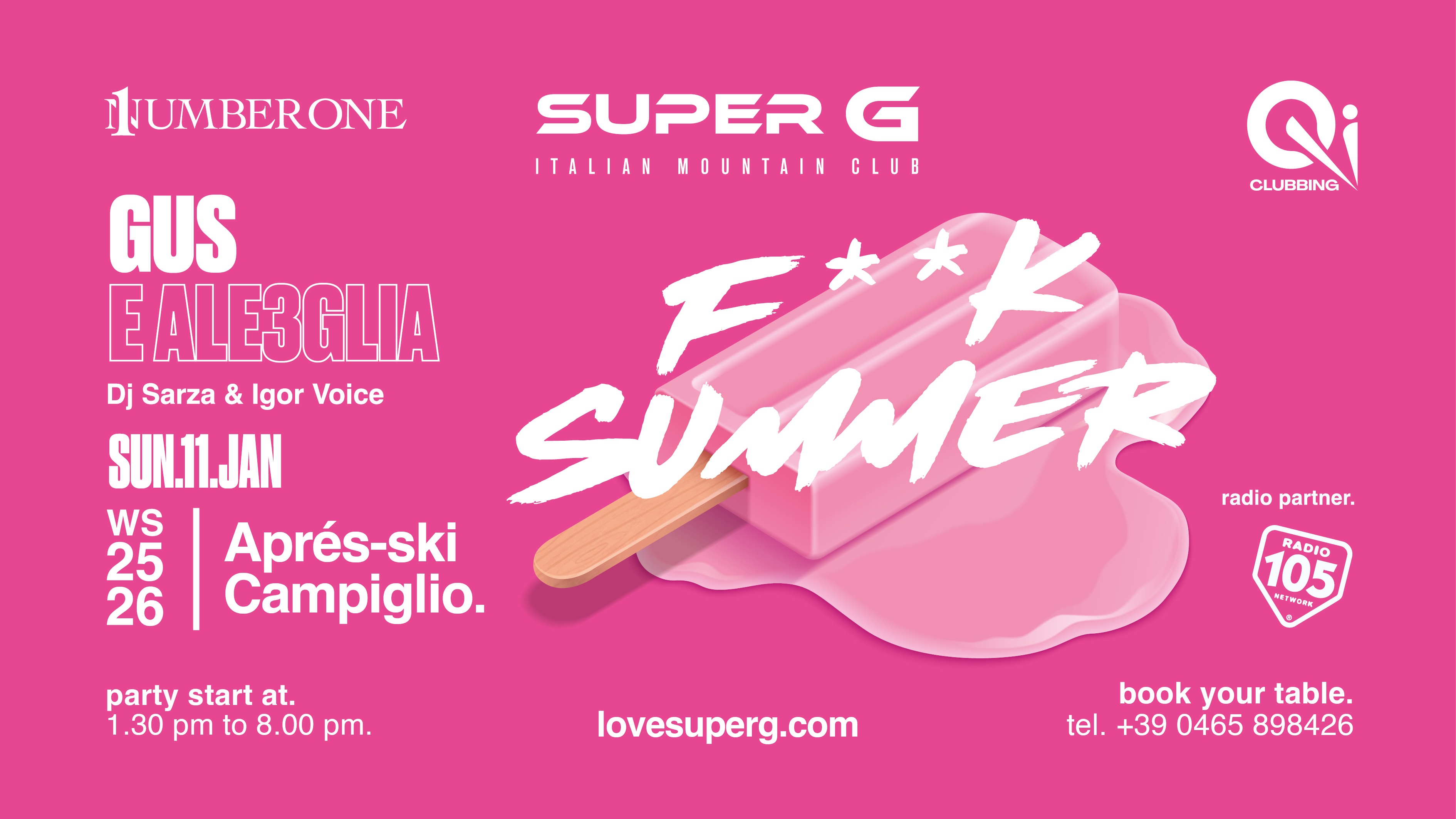 F**K SUMMER presents GUS E ALE3GLIA w/ DJ SARZA & IGOR VOICE @Super G image
