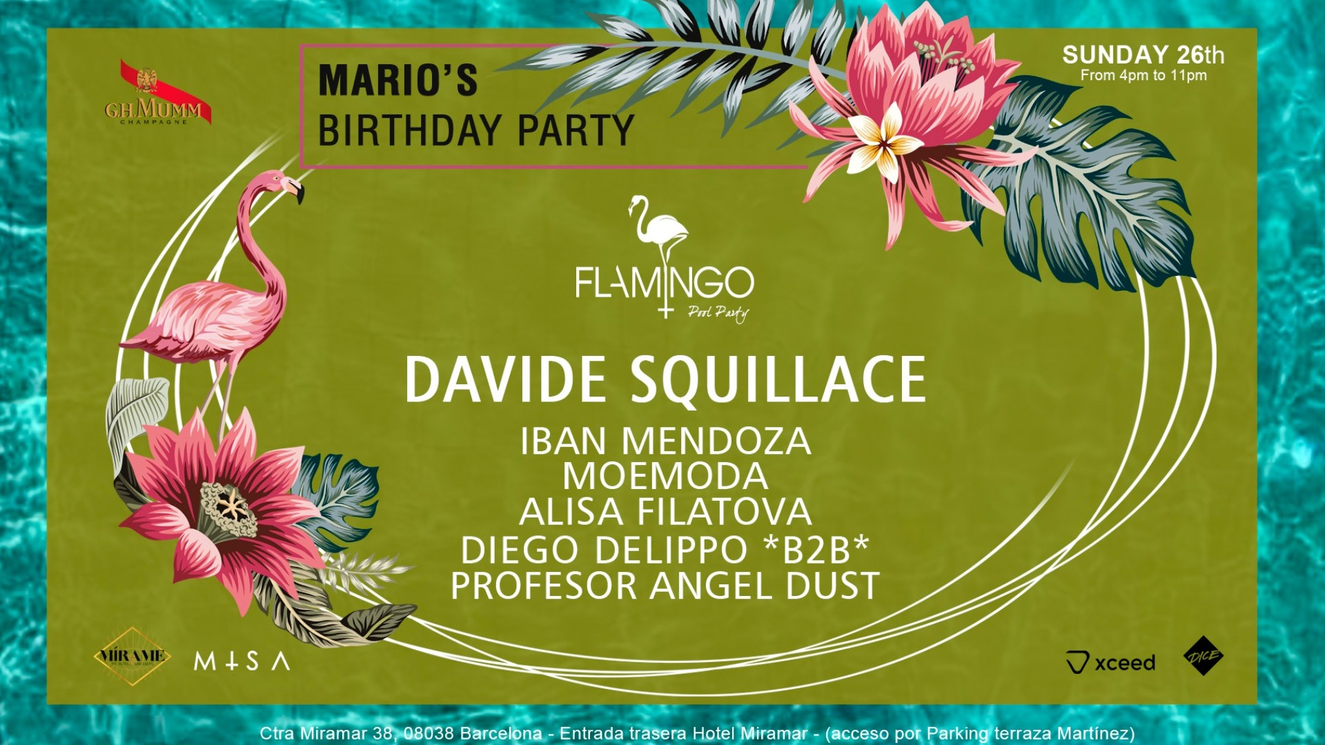 Flamingo Pool Party - SUNDAY 26th SEPTEMBER - Hotel Miramar - Powered by M+SA image