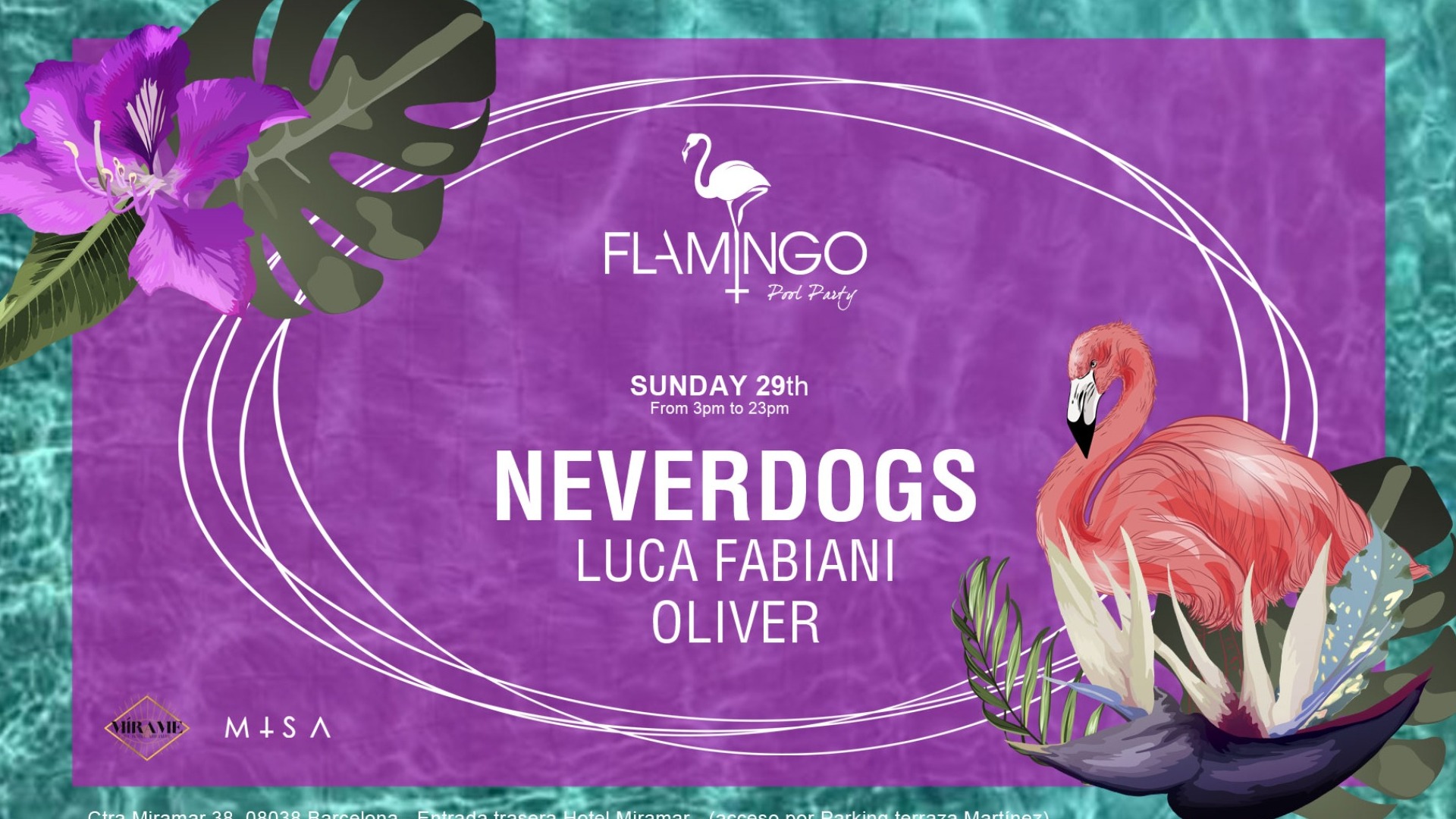 Flamingo Pool Party - SUNDAY 29th AUGUST - Hotel Miramar - Powered by M+SA image