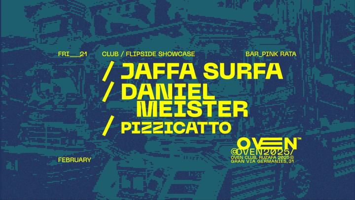 Cover for event: Flipside Showcase: JAFFA SURFA / DANIEL MEISTER / PIZZICATTO / Bar: Pink Rata