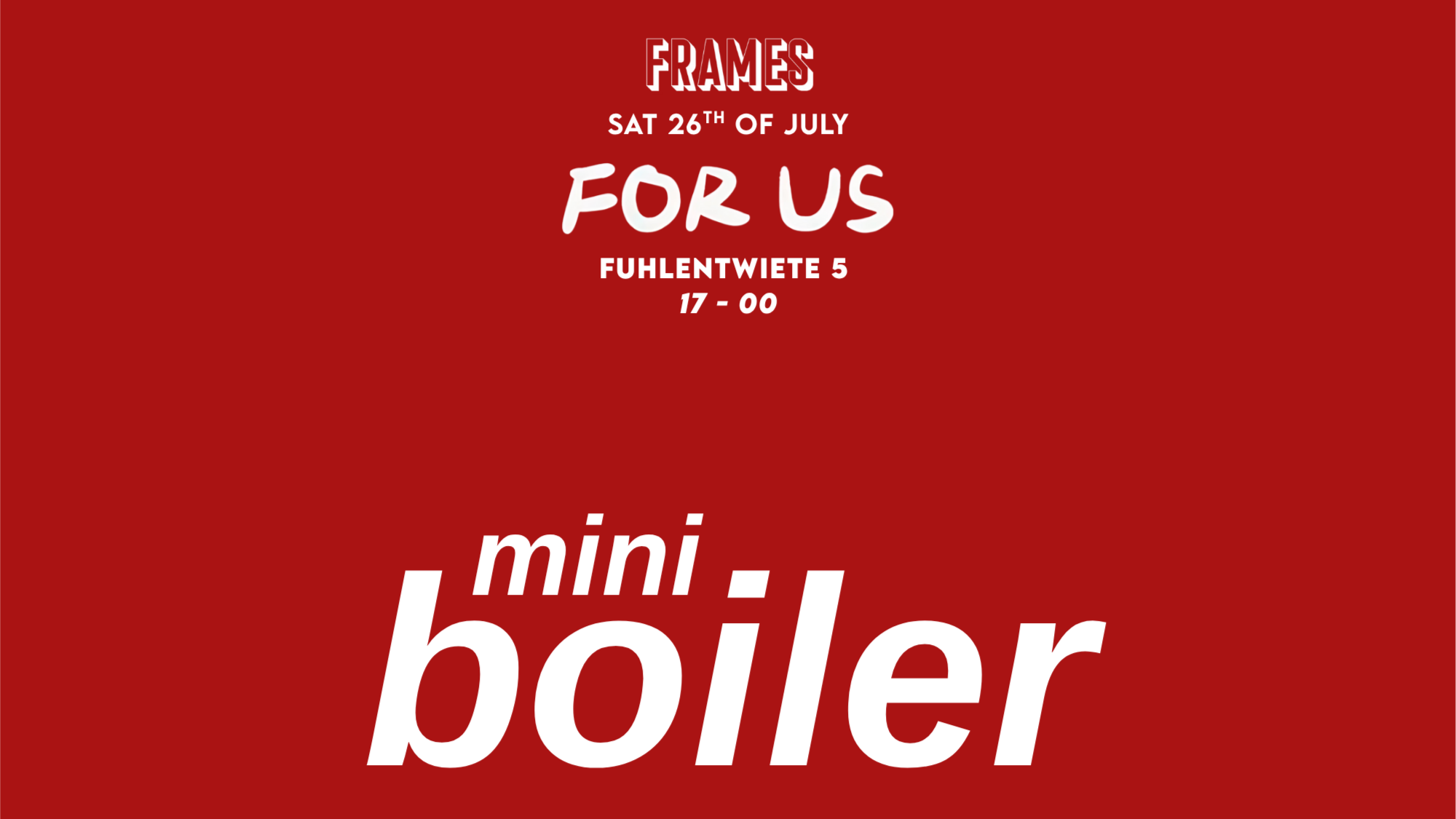 FOR US x FRAMES - MINI BOILER image