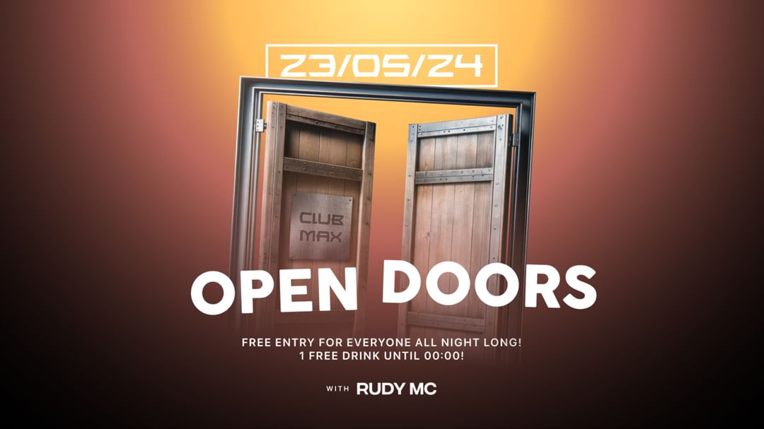 Capa do evento FR 23.5. OPEN DOORS - FREE ENTRY
