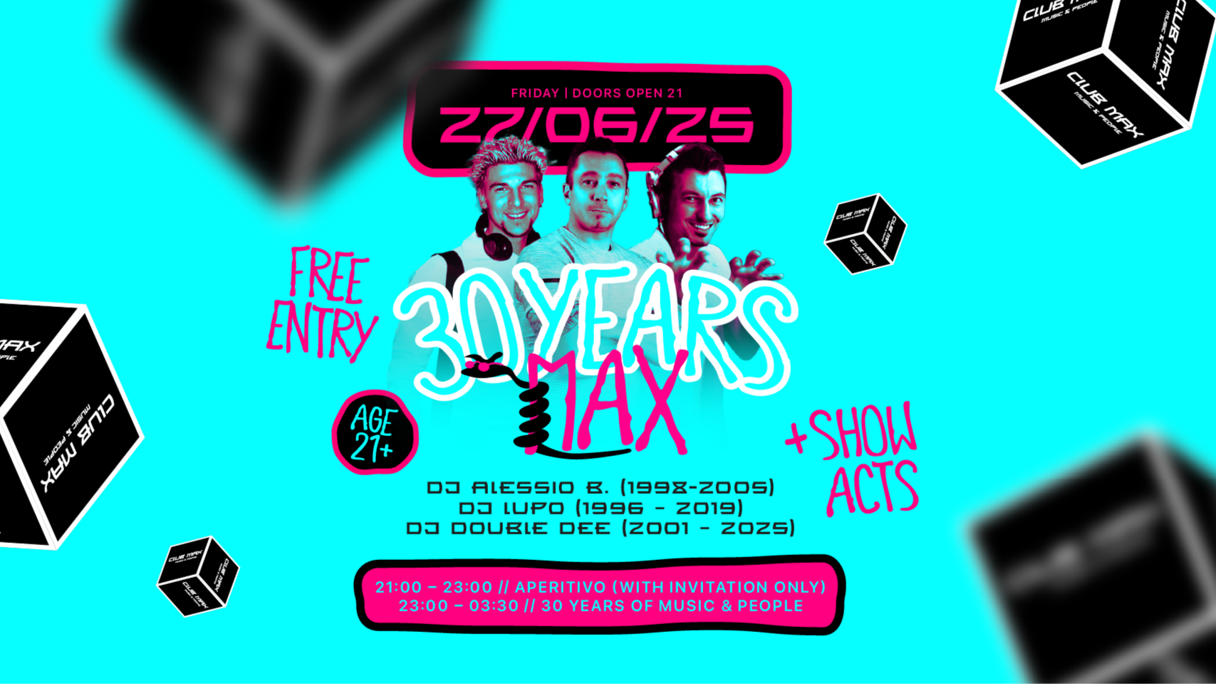 FR 27.6. 30 YEARS OF MUSIC & PEOPLE (21+)