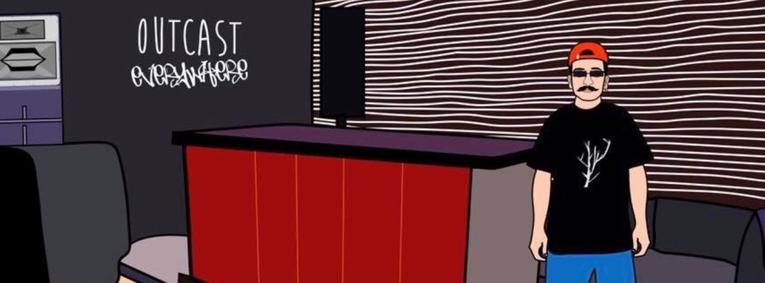 Francesco Del Garda x Outcast "Everywhere" spons. by Noizy Wood-Eventplakat