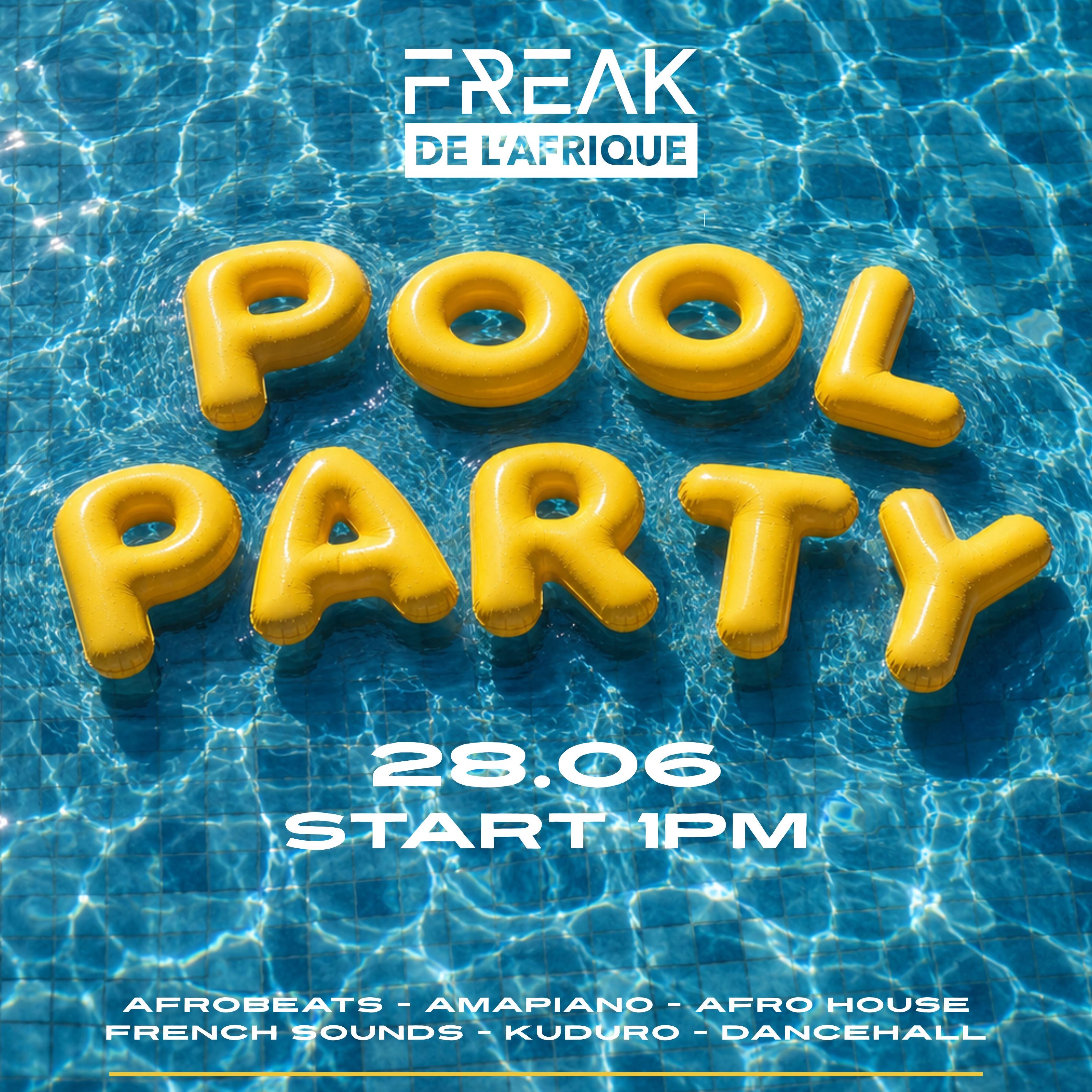 Freak de l’Afrique Pool Party - Techno-Party am So 28 Juni im MAAYA Berlin