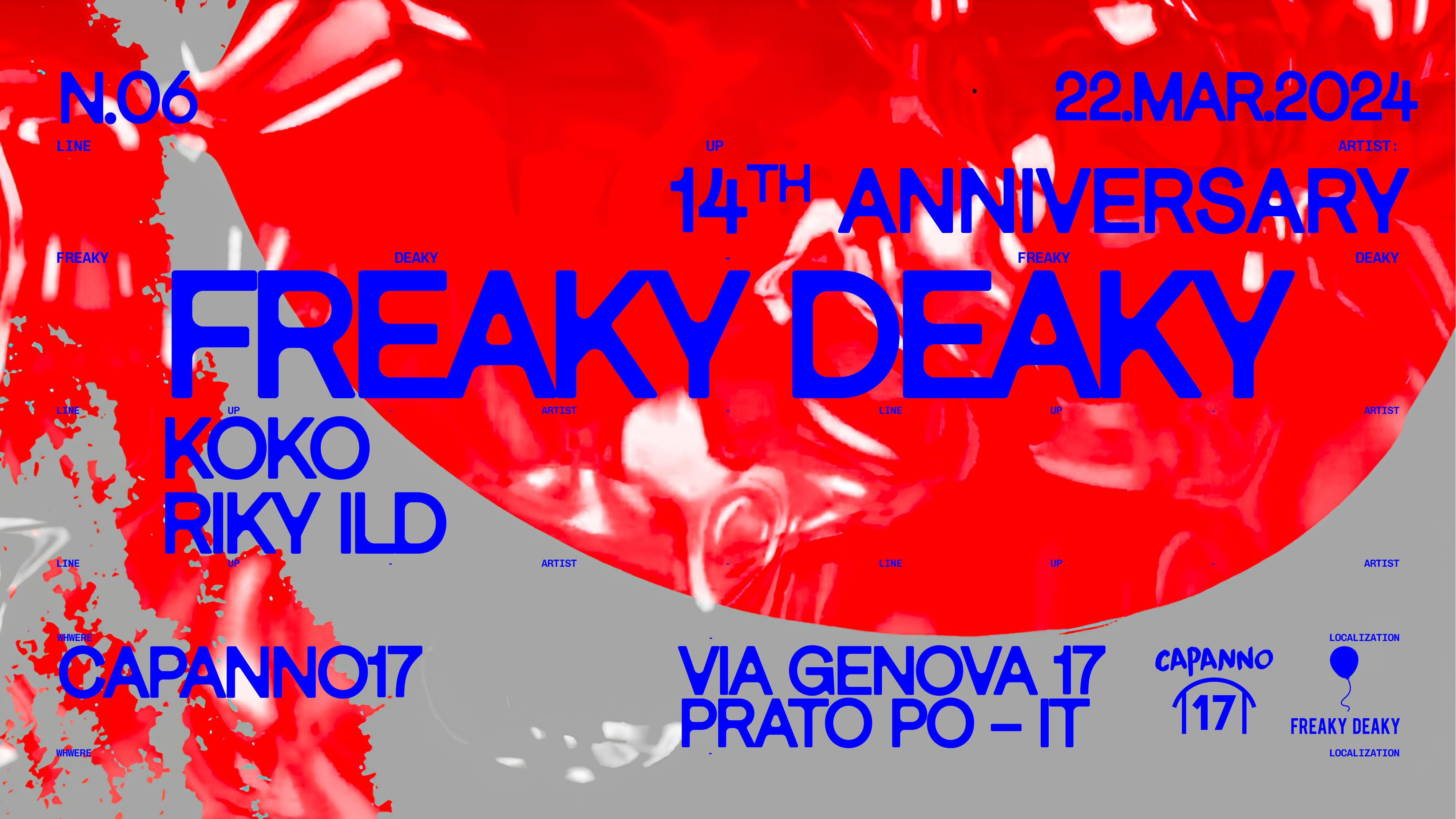 Freaky Deaky  14th Anniversary W/  KOKO  - RIKY ILD image