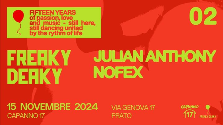 Cover for event: Freaky Deaky -15th Season-   JULIAN ANTHONY  I   NOFEX 