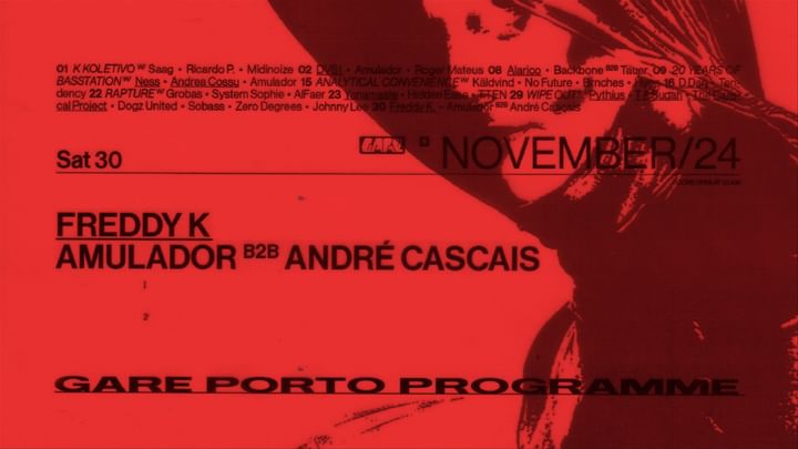 Cover for event: FREDDY K, Amulador b2b André Cascais