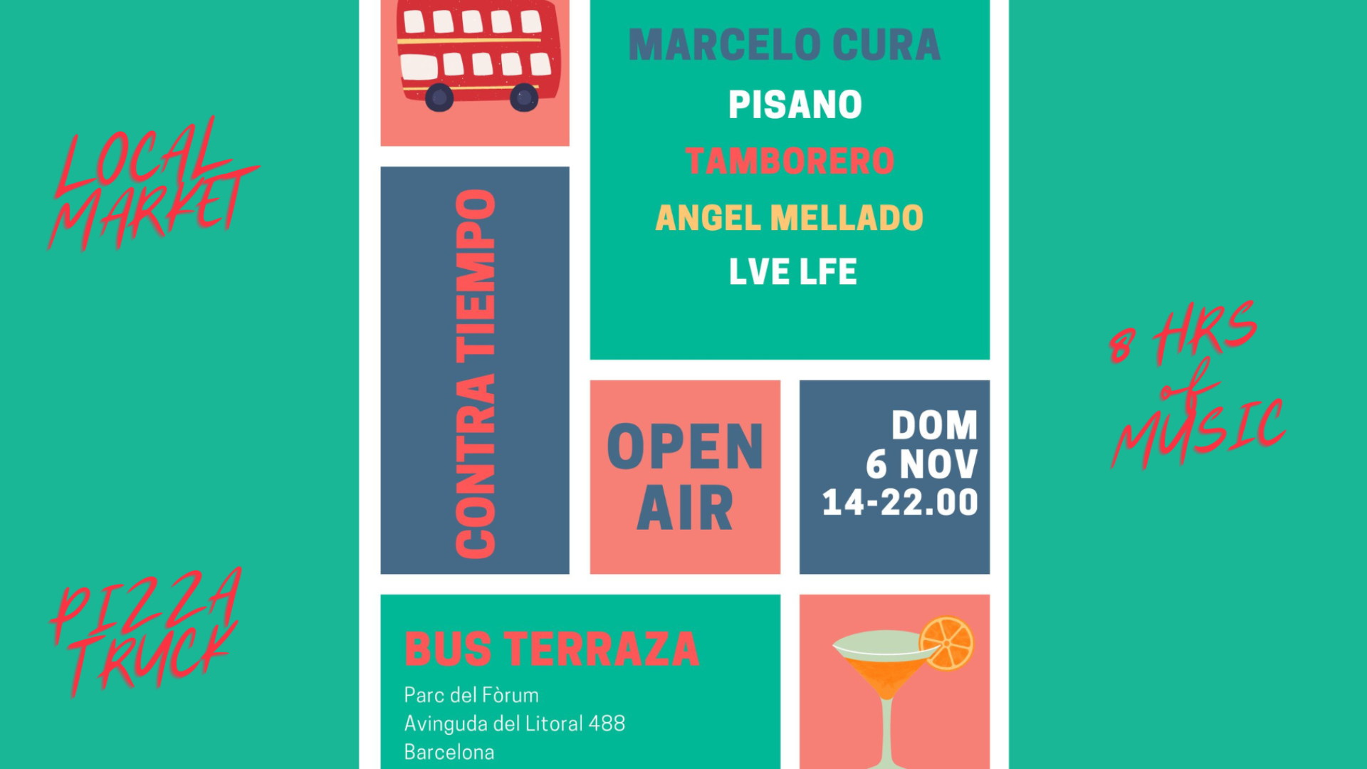 *FREE ENTRY* OPEN AIR  - Contra Tiempo image