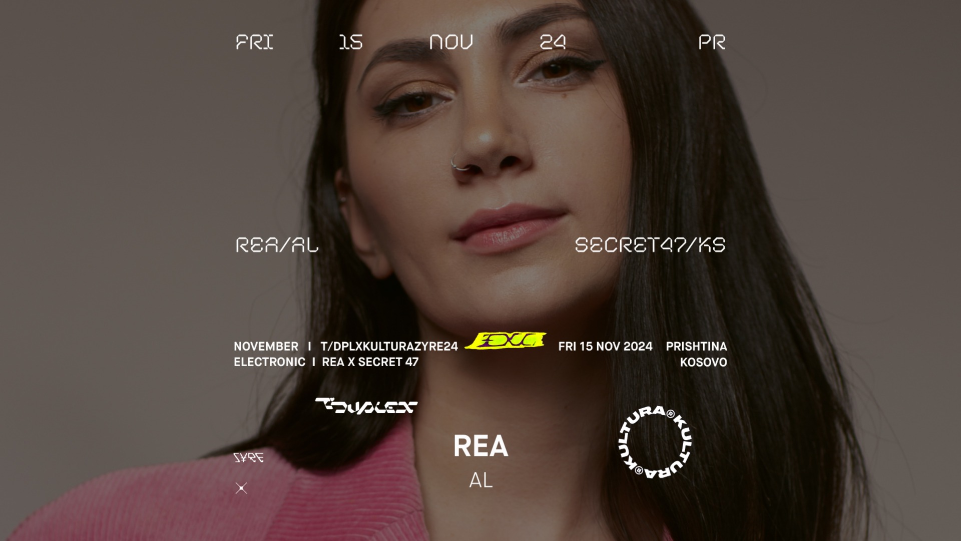 Fri. 15/11 | 100% ELECTRONIC | REA [AL] X SECRET47 