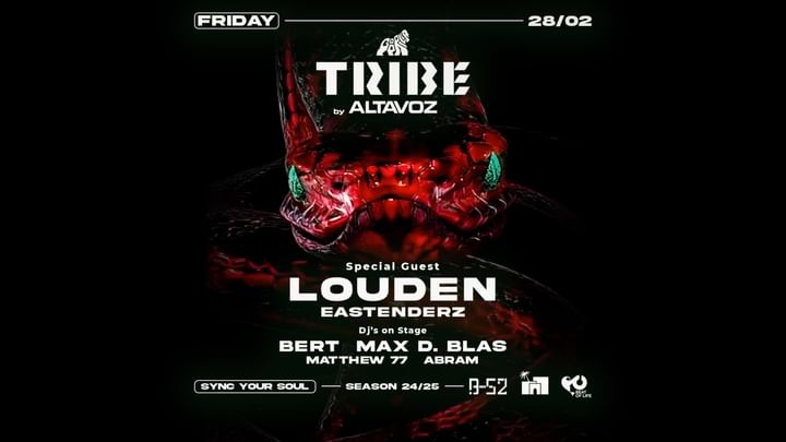 Cover for event: Fri 28.02 • TRIBE w/ LOUDEN • Free Entry entro 00:30