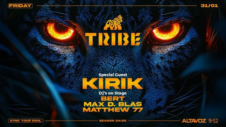 Cover for event: Fri 31.01 • TRIBE w/ KIRIK • Free Entry entro 00:30