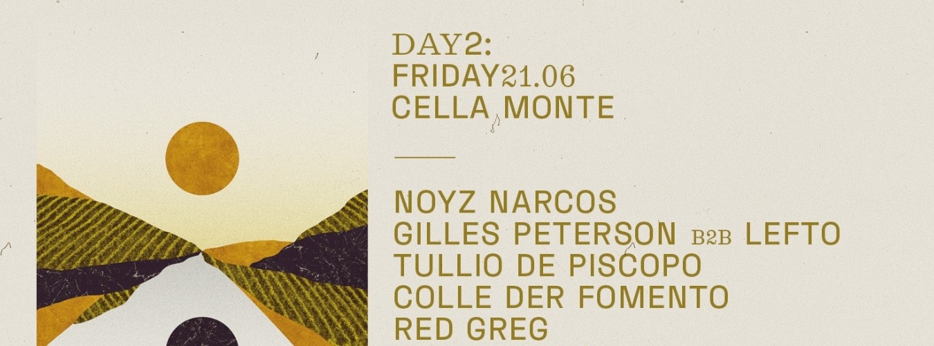 FRIDAY - DAY 2 w/ Noyz Narcos, Colle der Fomento, Tullio De Piscopo, Gilles Peterson B2B Lefto, Red Greg, La Batteria, Ibaaku e Raffaele Costantino ● Jazz:Re:Found Festival 2019 ● Monferrato image