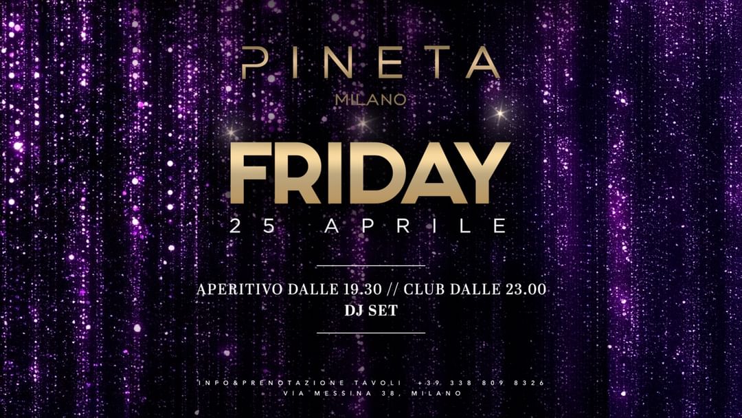 Copertina evento Friday Night