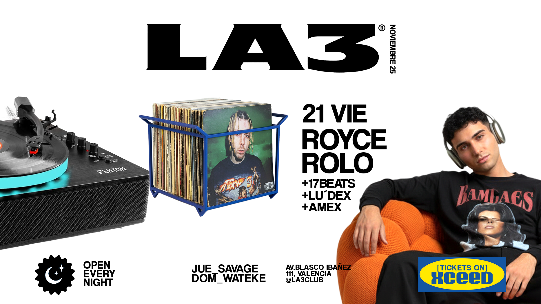 FRIDAY/VIERNES | ARDE | ROYCE ROLO + Amex + 17Beats  image