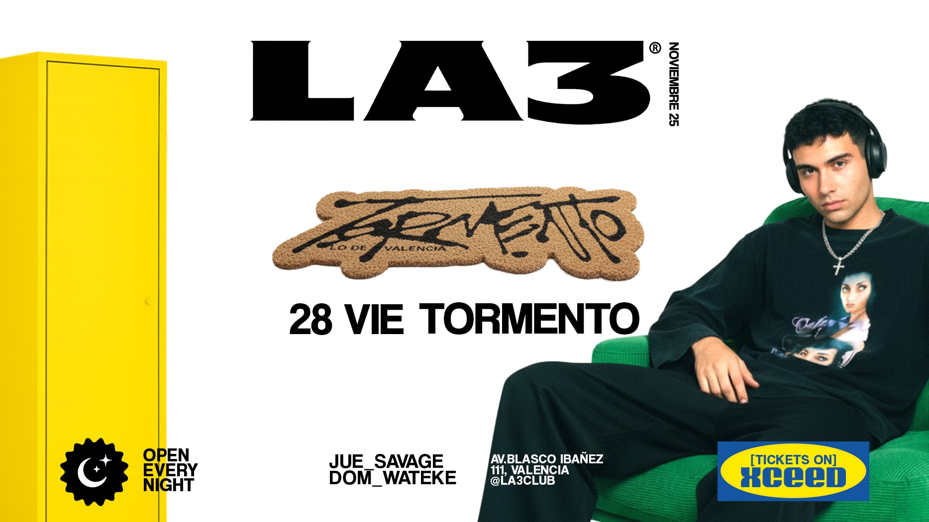 FRIDAY/VIERNES | TORMENTO: QETA + LIL ZAKI B + ARI + TETA METRALLETA image